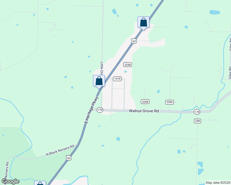 map of restaurants, bars, coffee shops, grocery stores, and more near 10923 West Highway 62 in Prairie Grove