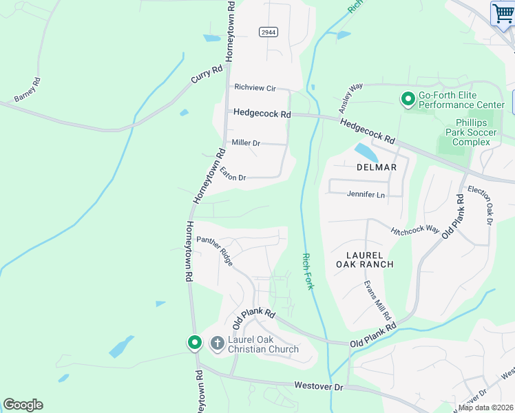 map of restaurants, bars, coffee shops, grocery stores, and more near 208 Eaton Drive in High Point