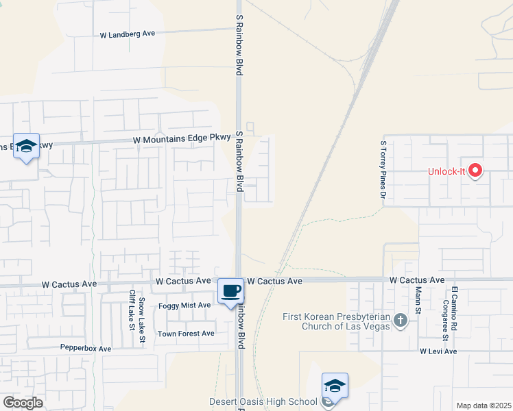 map of restaurants, bars, coffee shops, grocery stores, and more near in Las Vegas