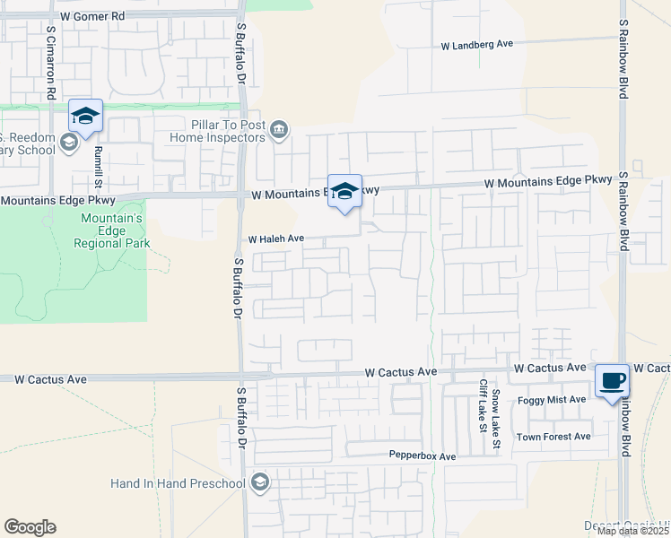 map of restaurants, bars, coffee shops, grocery stores, and more near 7572 Brisk Ocean Avenue in Las Vegas
