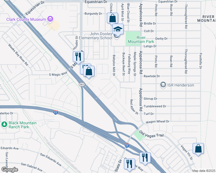 map of restaurants, bars, coffee shops, grocery stores, and more near 1293 Luna del Oro Lane in Henderson
