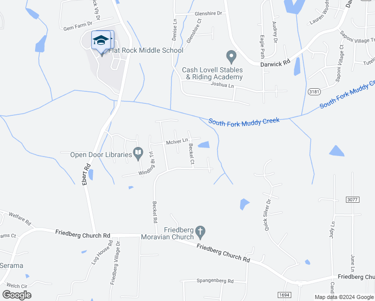 map of restaurants, bars, coffee shops, grocery stores, and more near 4720 Beckel Road in Winston-Salem