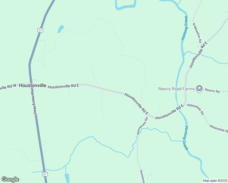 map of restaurants, bars, coffee shops, grocery stores, and more near Houstonville Road East in Iredell County