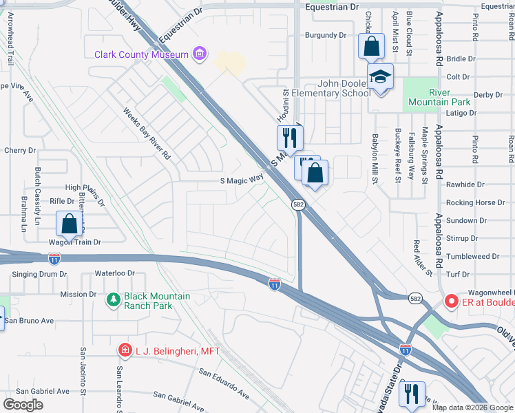 map of restaurants, bars, coffee shops, grocery stores, and more near 674 Bollons Island Street in Henderson