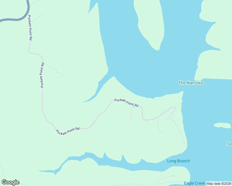 map of restaurants, bars, coffee shops, grocery stores, and more near 1677 Puckett Point Road in Smithville