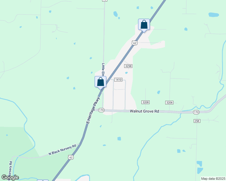 map of restaurants, bars, coffee shops, grocery stores, and more near 10923 West Highway 62 in Prairie Grove