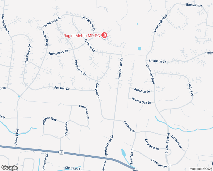 map of restaurants, bars, coffee shops, grocery stores, and more near 9240 Kingsboro Court in Brentwood