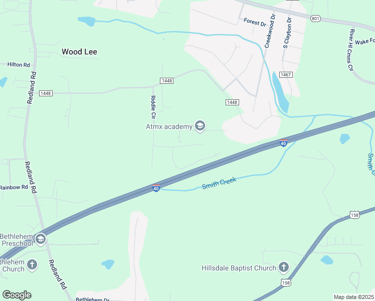 map of restaurants, bars, coffee shops, grocery stores, and more near 127 Ada Lane in Advance