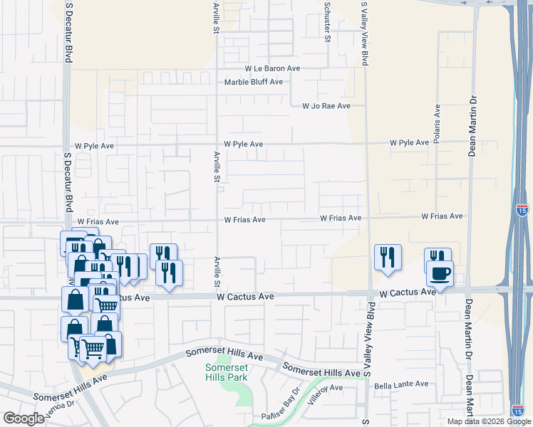 map of restaurants, bars, coffee shops, grocery stores, and more near 10291 Fragrant Apple Court in Las Vegas