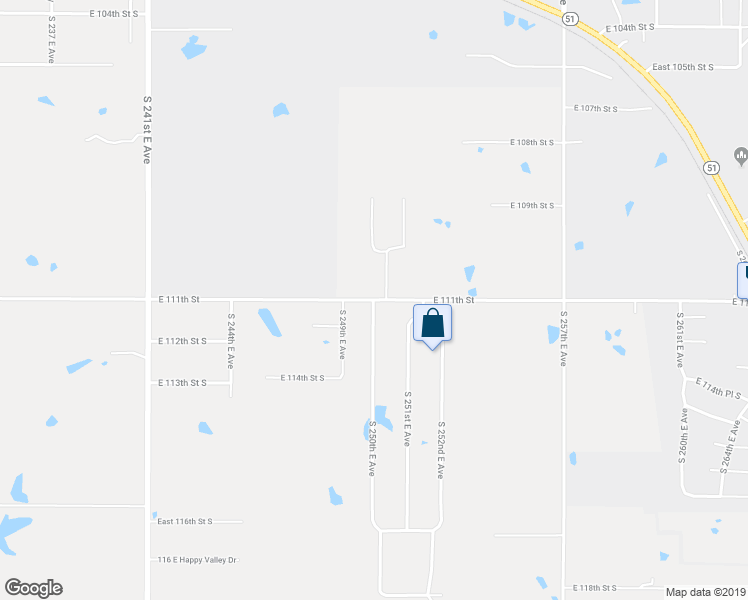 map of restaurants, bars, coffee shops, grocery stores, and more near 24880 East 111th Street in Broken Arrow