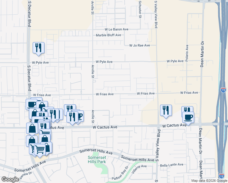 map of restaurants, bars, coffee shops, grocery stores, and more near 10291 Fragrant Apple Court in Las Vegas