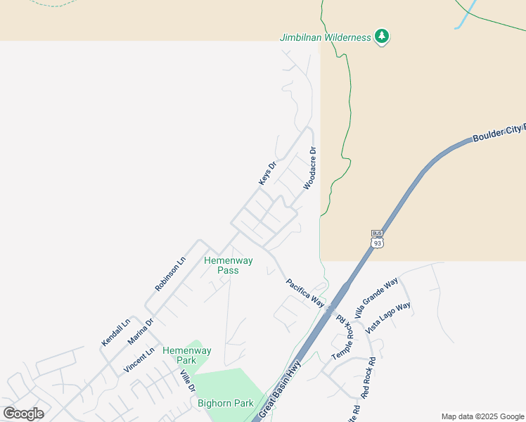 map of restaurants, bars, coffee shops, grocery stores, and more near 532 Greenbriar Place in Boulder City