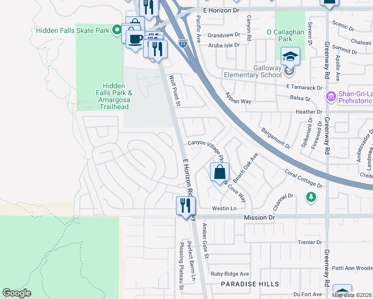 map of restaurants, bars, coffee shops, grocery stores, and more near 100 Crossfoot Terrace Court in Henderson