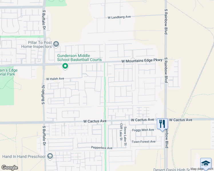 map of restaurants, bars, coffee shops, grocery stores, and more near 10269 Kadumba Street in Las Vegas