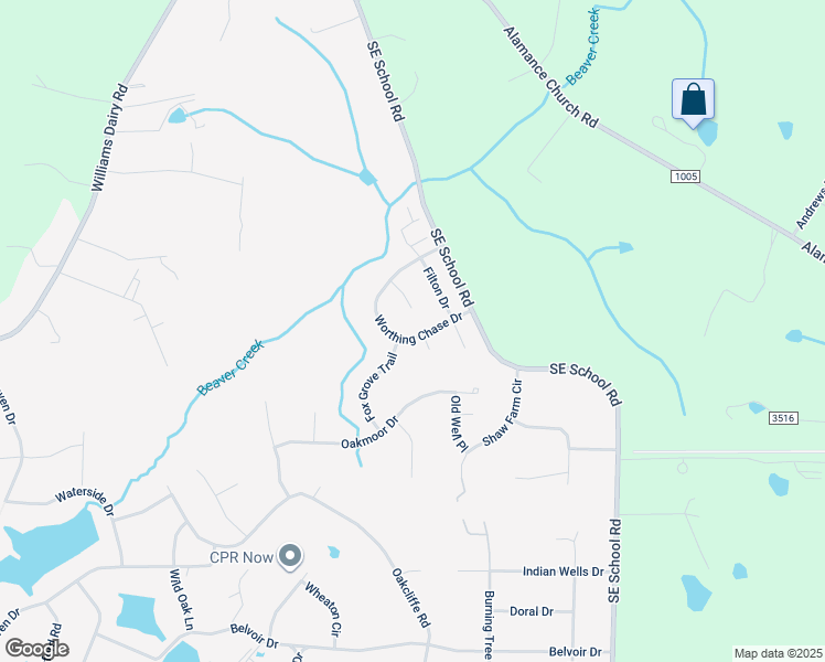 map of restaurants, bars, coffee shops, grocery stores, and more near 4587 Worthing Chase Drive in Greensboro