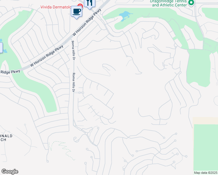 map of restaurants, bars, coffee shops, grocery stores, and more near 1764 Amarone Way in Henderson