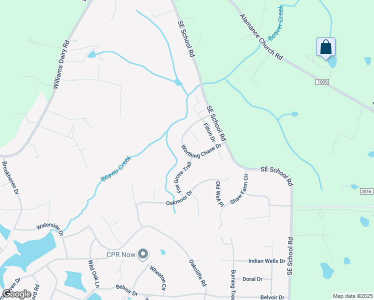 map of restaurants, bars, coffee shops, grocery stores, and more near 4581 Worthing Chase Drive in Greensboro