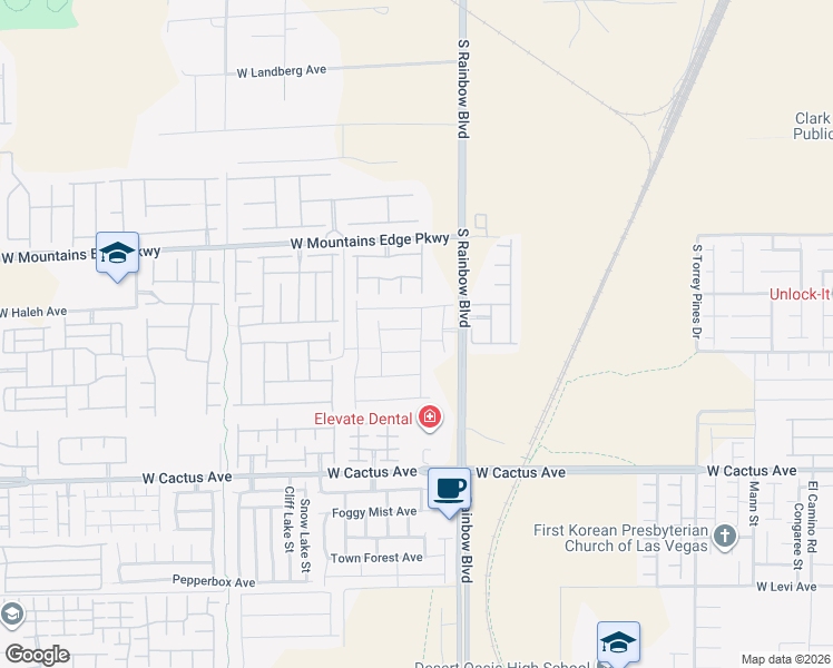 map of restaurants, bars, coffee shops, grocery stores, and more near 10266 Mopan Road in Las Vegas