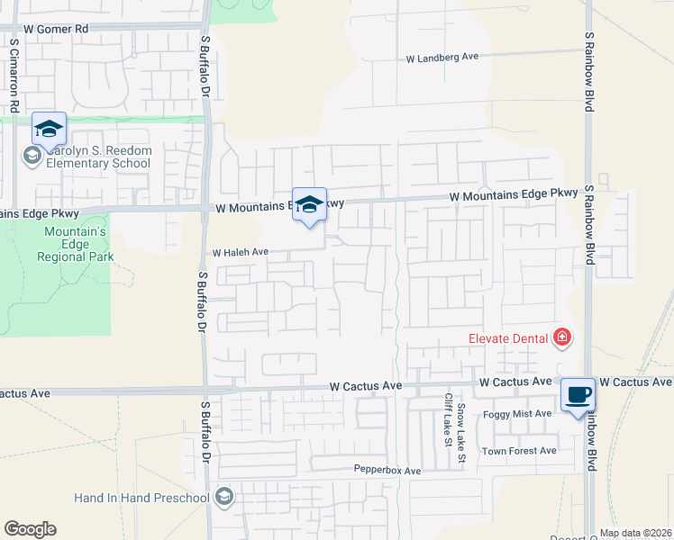 map of restaurants, bars, coffee shops, grocery stores, and more near 7497 Glimmering Sun Avenue in Las Vegas