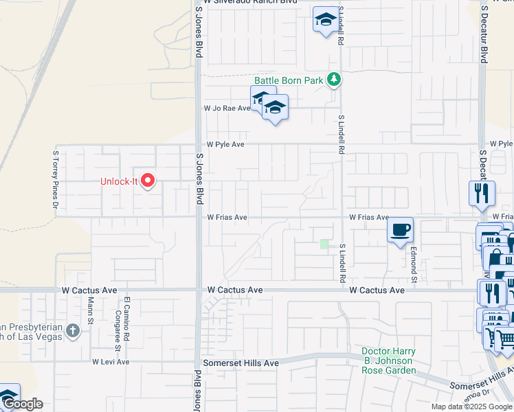 map of restaurants, bars, coffee shops, grocery stores, and more near 10273 Digby Fine Street in Las Vegas