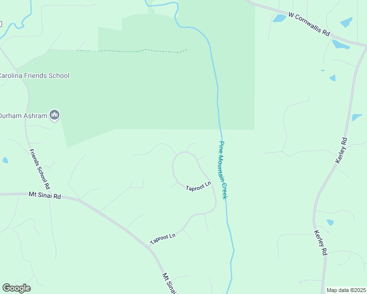 map of restaurants, bars, coffee shops, grocery stores, and more near 4937 Taproot Lane in Durham