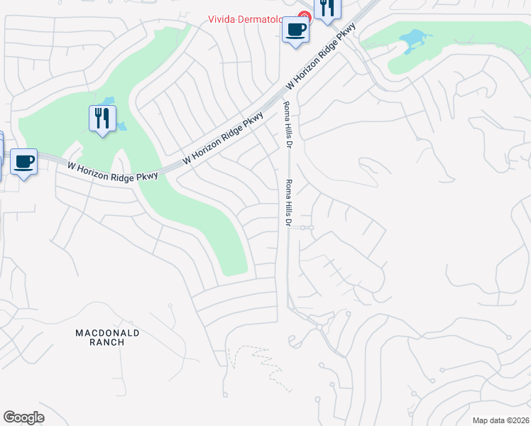 map of restaurants, bars, coffee shops, grocery stores, and more near 1808 Tiger Creek Avenue in Henderson