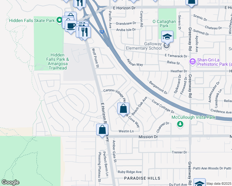 map of restaurants, bars, coffee shops, grocery stores, and more near 116 Crossfoot Terrace Court in Henderson