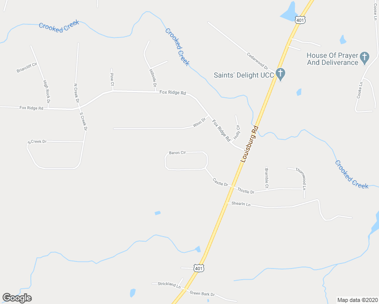 map of restaurants, bars, coffee shops, grocery stores, and more near 125 Baron Circle in Youngsville