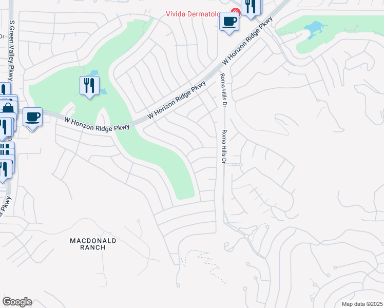map of restaurants, bars, coffee shops, grocery stores, and more near 1827 Basalt Mesa Avenue in Henderson