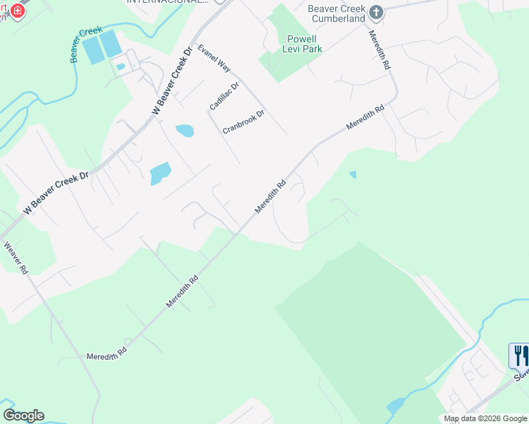 map of restaurants, bars, coffee shops, grocery stores, and more near 4320 Meredith Road in Knoxville