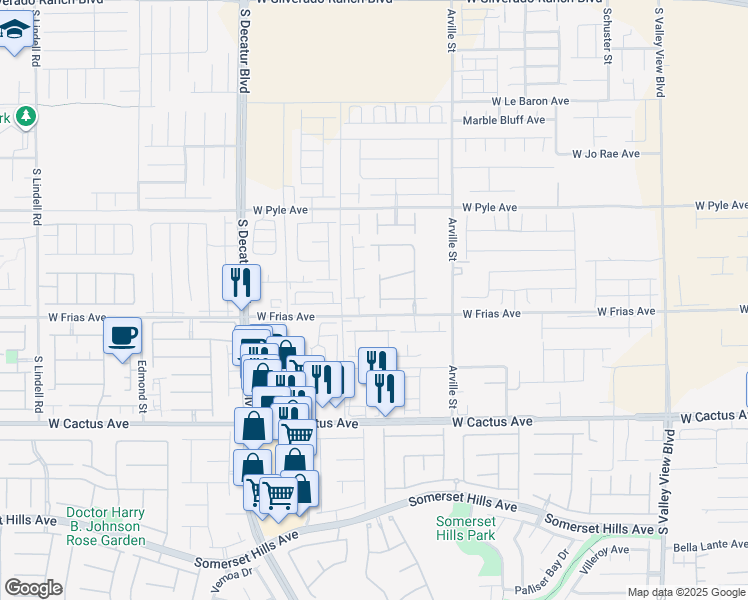 map of restaurants, bars, coffee shops, grocery stores, and more near 10269 Havasu Falls Street in Las Vegas