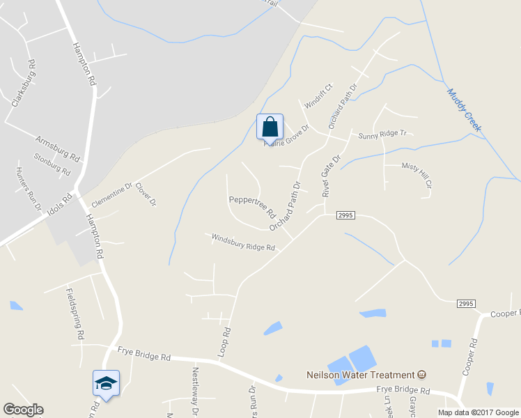 map of restaurants, bars, coffee shops, grocery stores, and more near 5043 Peppertree Road in Clemmons