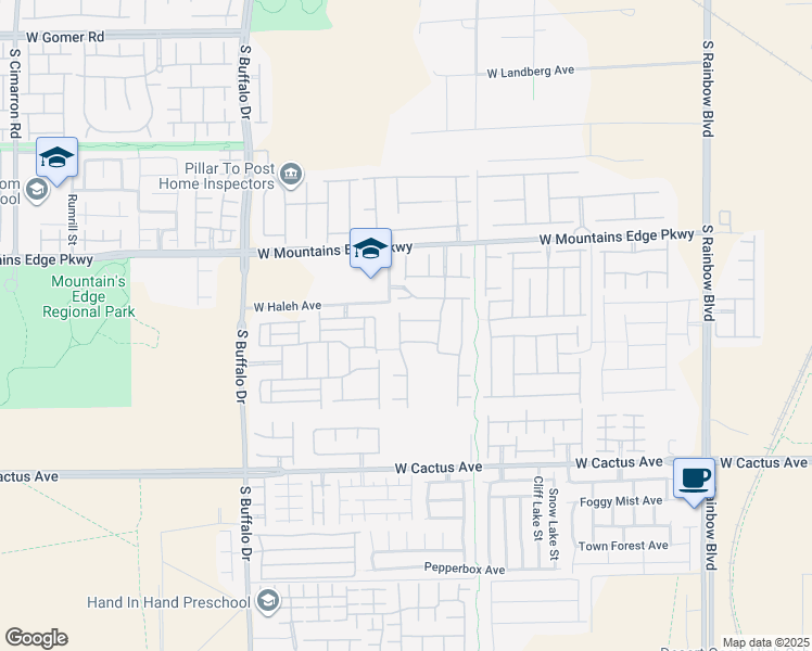 map of restaurants, bars, coffee shops, grocery stores, and more near 7497 Glimmering Sun Avenue in Las Vegas