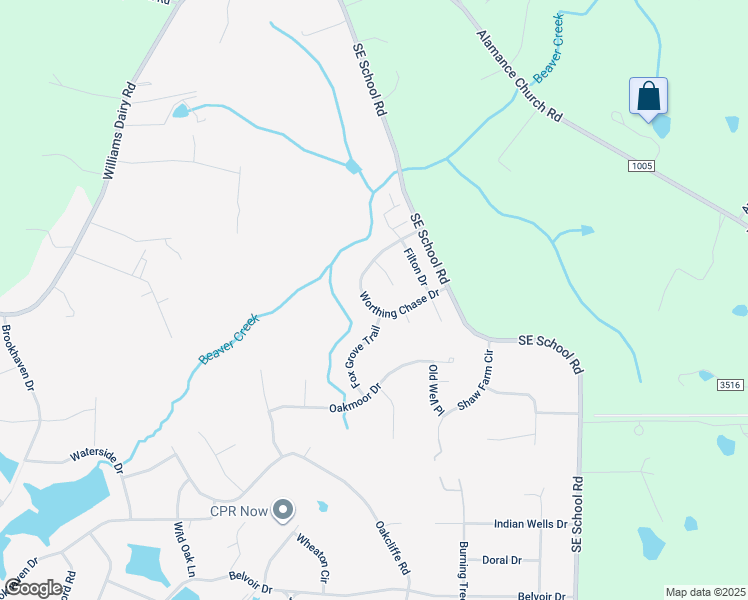 map of restaurants, bars, coffee shops, grocery stores, and more near 4581 Worthing Chase Drive in Greensboro