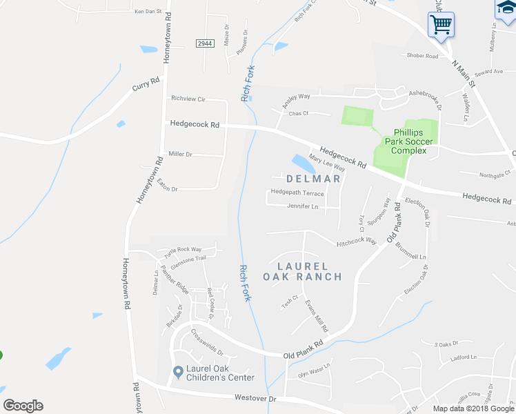 map of restaurants, bars, coffee shops, grocery stores, and more near 905 Jennifer Lane in High Point