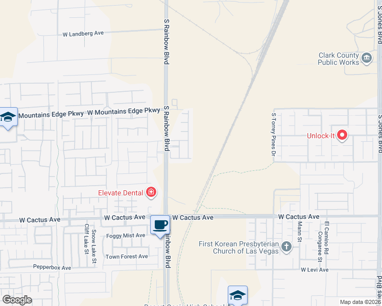 map of restaurants, bars, coffee shops, grocery stores, and more near 10256 Glacier Pool Street in Las Vegas