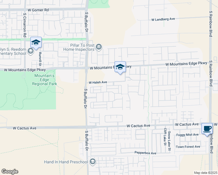 map of restaurants, bars, coffee shops, grocery stores, and more near 7653 Sweet Mist Avenue in Las Vegas