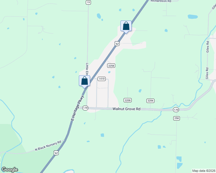 map of restaurants, bars, coffee shops, grocery stores, and more near 10918 Brady Road in Prairie Grove