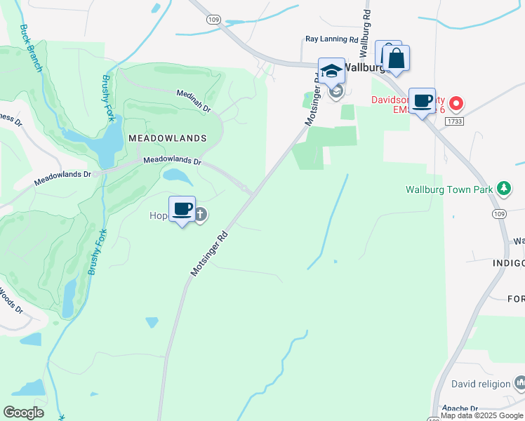 map of restaurants, bars, coffee shops, grocery stores, and more near in Winston-Salem
