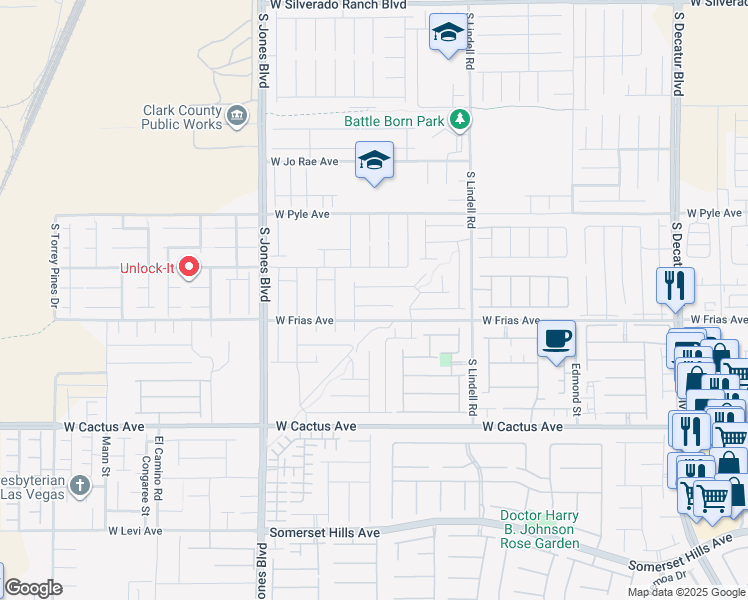 map of restaurants, bars, coffee shops, grocery stores, and more near 5774 Aurora Gale Court in Las Vegas