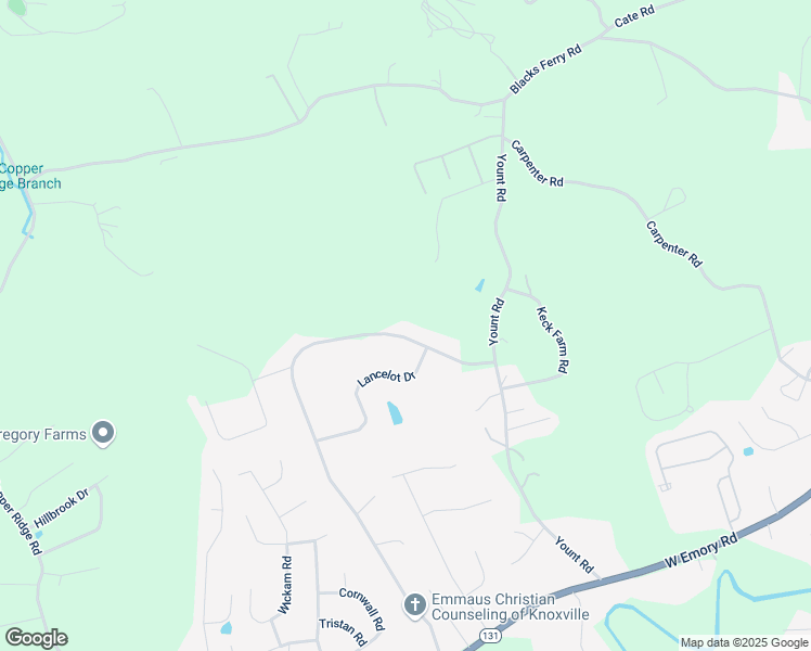 map of restaurants, bars, coffee shops, grocery stores, and more near 7565 Glastonbury Road in Knoxville