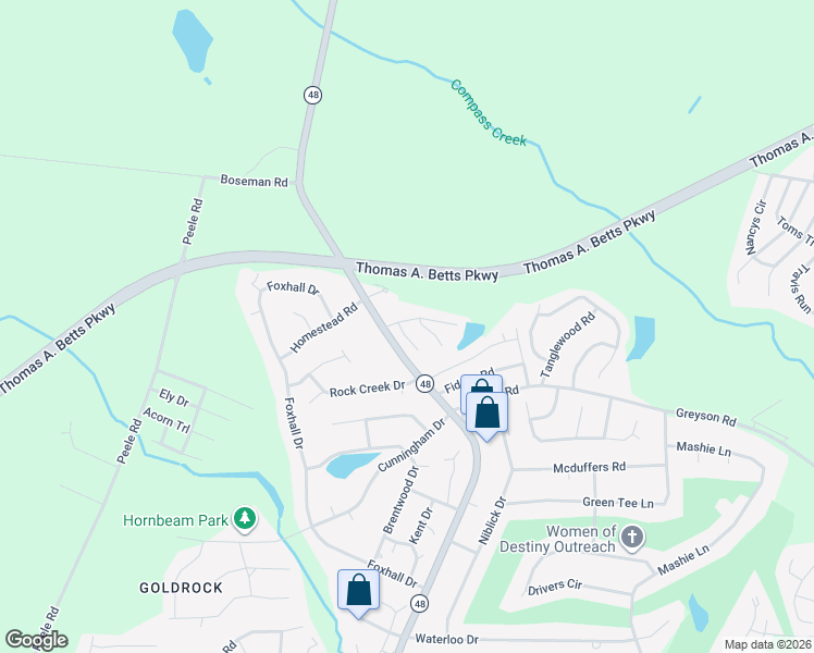 map of restaurants, bars, coffee shops, grocery stores, and more near 1317 Northridge Drive in Rocky Mount