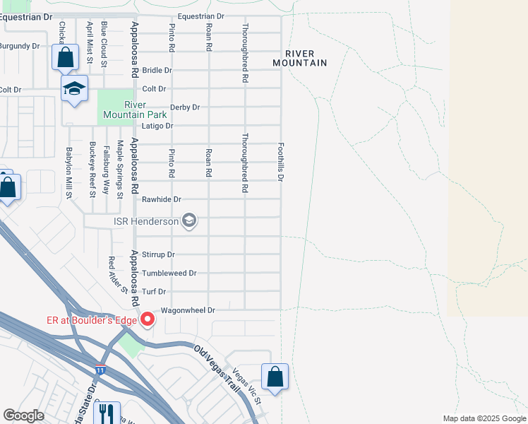 map of restaurants, bars, coffee shops, grocery stores, and more near 1680 Rocking Horse Drive in Henderson