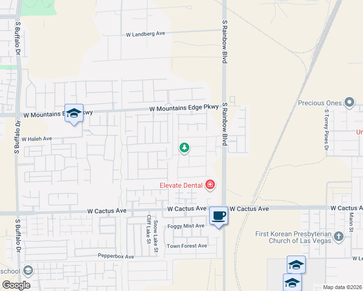 map of restaurants, bars, coffee shops, grocery stores, and more near 10275 Copalito Drive in Las Vegas