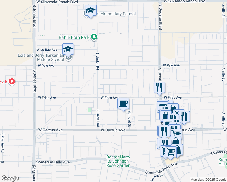 map of restaurants, bars, coffee shops, grocery stores, and more near 10267 Howling Wind Street in Las Vegas