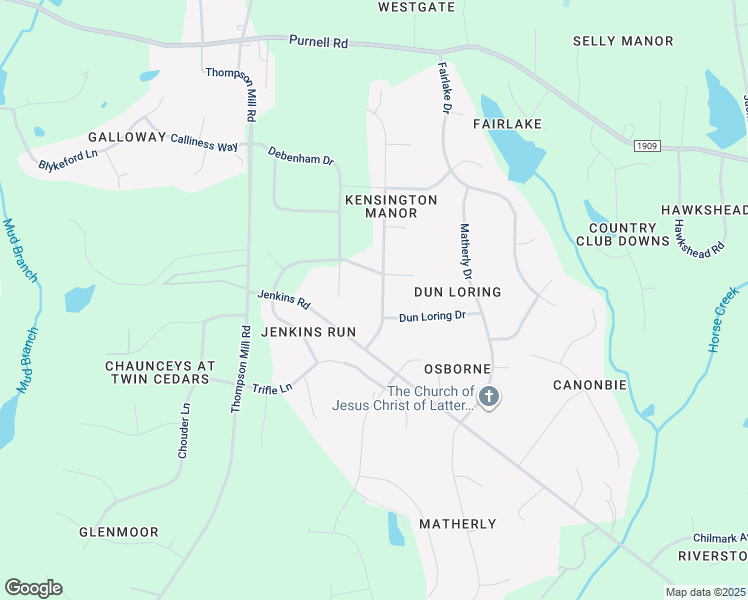 map of restaurants, bars, coffee shops, grocery stores, and more near 7621 Kensington Manor Lane in Wake Forest