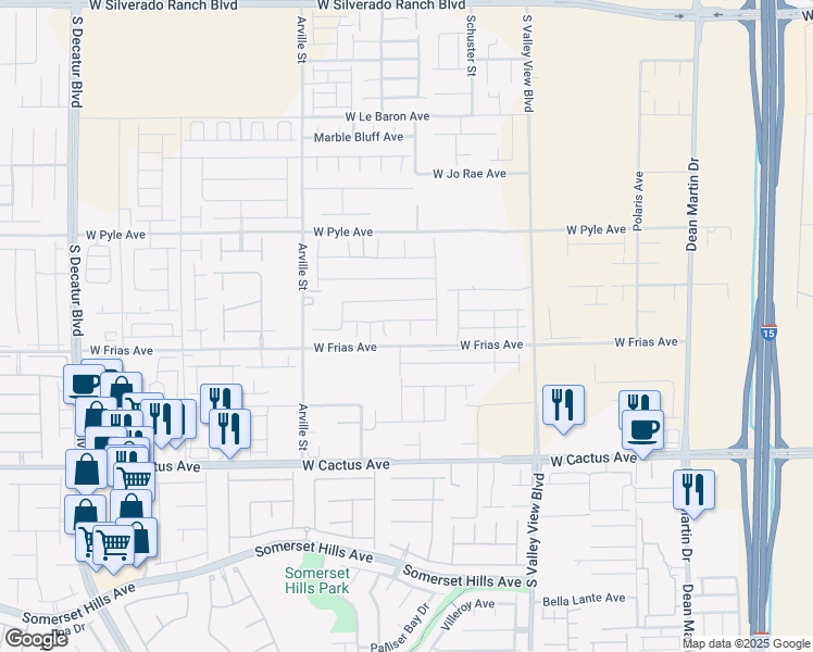 map of restaurants, bars, coffee shops, grocery stores, and more near 4133 Golden Fleece Avenue in Las Vegas