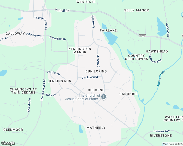 map of restaurants, bars, coffee shops, grocery stores, and more near 2633 Dun Loring Drive in Wake Forest