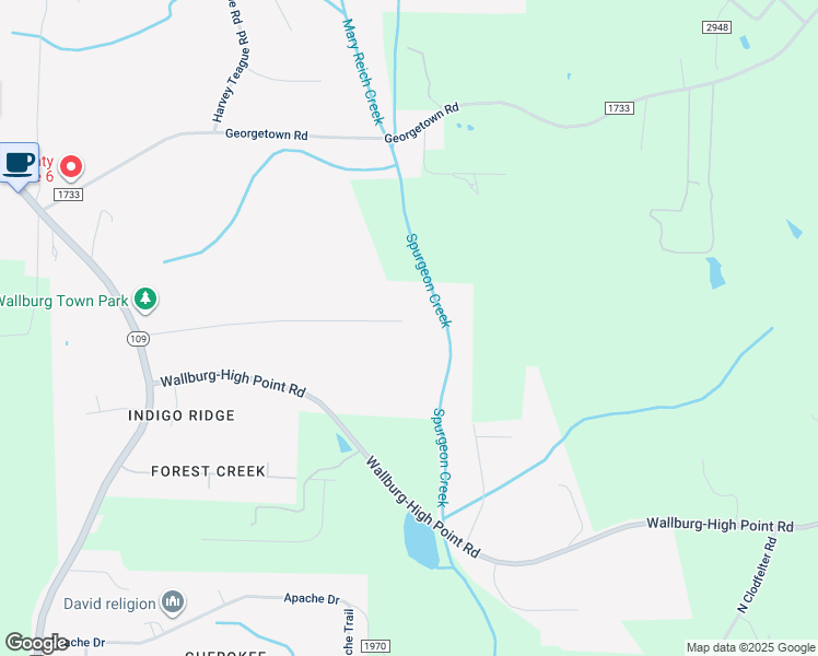 map of restaurants, bars, coffee shops, grocery stores, and more near 690 Franklin Drive in Winston-Salem