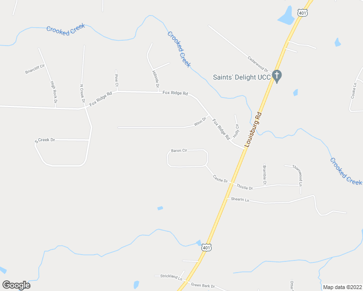 map of restaurants, bars, coffee shops, grocery stores, and more near 128 Baron Circle in Youngsville